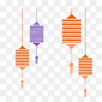 橙色简约灯笼装饰图案-空若网 橙色简约灯笼装饰图案-空若网