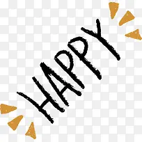 卡通手绘手写快乐英文字体-空若网 卡通手绘手写快乐英文字体-空若网