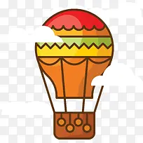 一个彩色卡通热气球-空若网 一个彩色卡通热气球-空若网