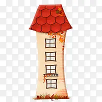 浪漫可爱底色花纹卡通房子-空若网 浪漫可爱底色花纹卡通房子-空若网