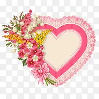 粉色爱心花朵装饰-空若网 粉色爱心花朵装饰-空若网