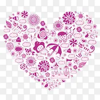 爱心创意底纹设计-空若网 爱心创意底纹设计-空若网