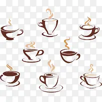 咖啡标志插画海报-空若网 咖啡标志插画海报-空若网