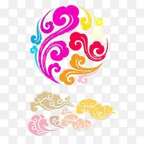 创意彩色祥云设计-空若网 创意彩色祥云设计-空若网