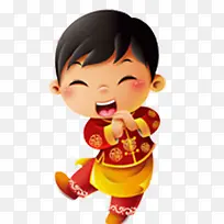 拜年卡通可爱男孩-空若网 拜年卡通可爱男孩-空若网