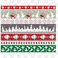 矢量图圣诞节装饰彩带-空若网 矢量图圣诞节装饰彩带-空若网