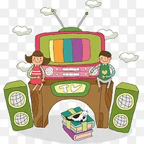 一家人看电视-空若网 一家人看电视-空若网