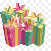多彩圣诞礼物堆-空若网 多彩圣诞礼物堆-空若网