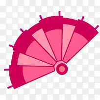 矢量粉红色扇子素材-空若网 矢量粉红色扇子素材-空若网