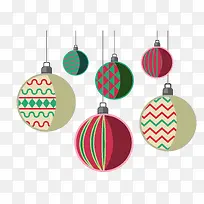 彩色圣诞吊球贺卡矢量素材-空若网 彩色圣诞吊球贺卡矢量素材-空若网