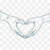 爱心双手线条-空若网 爱心双手线条-空若网