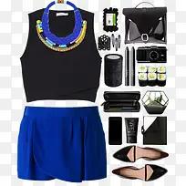 黑色上衣和蓝色裤子-空若网 黑色上衣和蓝色裤子-空若网