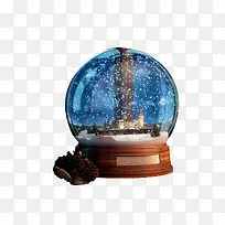 创意摄影蓝色的水晶球形状-空若网 创意摄影蓝色的水晶球形状-空若网