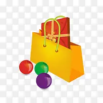 手绘购物袋图形礼物-空若网 手绘购物袋图形礼物-空若网