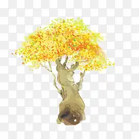 手绘金色树-空若网 手绘金色树-空若网