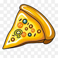 手绘披萨食物设计矢量图-空若网 手绘披萨食物设计矢量图-空若网