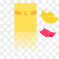 红包元宝 红色长方形纸-空若网 红包元宝 红色长方形纸-空若网