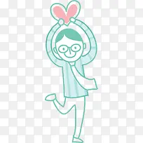 蓝色心形人物-空若网 蓝色心形人物-空若网