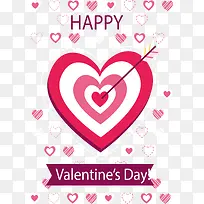 粉红色爱心标靶海报-空若网 粉红色爱心标靶海报-空若网