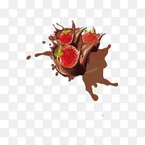 巧克力剪影食物素描 草莓巧克力-空若网 巧克力剪影食物素描 草莓巧克力-空若网