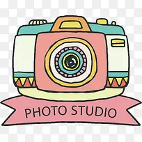 手绘粉色相机-空若网 手绘粉色相机-空若网