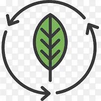 黑色线条箭头循环标志-空若网 黑色线条箭头循环标志-空若网