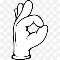 OK手势手绘png图-空若网 OK手势手绘png图-空若网