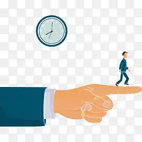 矢量手绘手指上一个小人在行走-空若网 矢量手绘手指上一个小人在行走-空若网