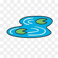 卡通蓝色池塘-空若网 卡通蓝色池塘-空若网