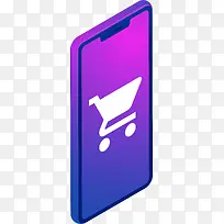 2.5D立体手机渐变插画-空若网 2.5D立体手机渐变插画-空若网