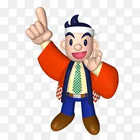 手指上方的卡通人物素材-空若网 手指上方的卡通人物素材-空若网