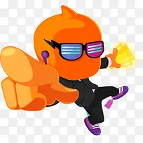 橙色手指卡通-空若网 橙色手指卡通-空若网