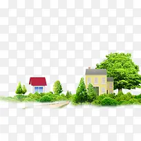 绿树下的村庄-空若网 绿树下的村庄-空若网