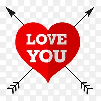 红色爱心爱你英文字体-空若网 红色爱心爱你英文字体-空若网