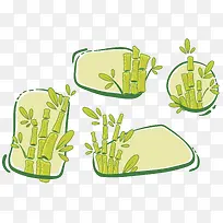 手绘可爱竹子-空若网 手绘可爱竹子-空若网