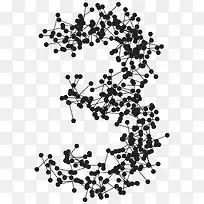 黑色圆点数字3-空若网 黑色圆点数字3-空若网