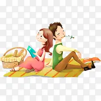 背靠背的情侣-空若网 背靠背的情侣-空若网