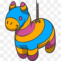 矢量彩色木马-空若网 矢量彩色木马-空若网