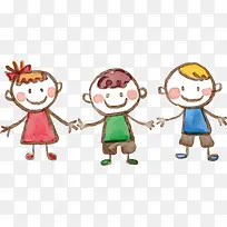 儿童节牵手的小朋友-空若网 儿童节牵手的小朋友-空若网