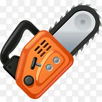 卡通橙色电锯-空若网 卡通橙色电锯-空若网
