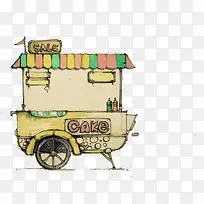 手绘车插画-空若网 手绘车插画-空若网