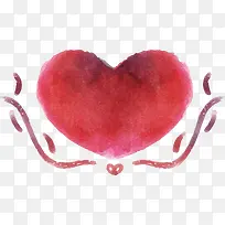 手绘水彩爱心-空若网 手绘水彩爱心-空若网