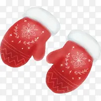 红色水彩保暖手套-空若网 红色水彩保暖手套-空若网