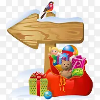 圣诞节木板指示牌-空若网 圣诞节木板指示牌-空若网