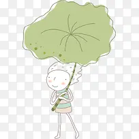 卡通荷叶男孩-空若网 卡通荷叶男孩-空若网