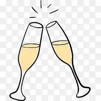 手绘香槟-空若网 手绘香槟-空若网