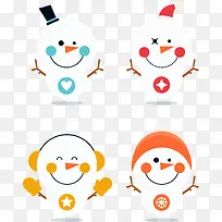 矢量手绘卡通雪人-空若网 矢量手绘卡通雪人-空若网