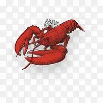 手绘线条绘画食物小龙虾-空若网 手绘线条绘画食物小龙虾-空若网