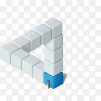 立体三维3D方块三角形-空若网 立体三维3D方块三角形-空若网