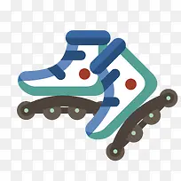 矢量轮滑鞋素材-空若网 矢量轮滑鞋素材-空若网